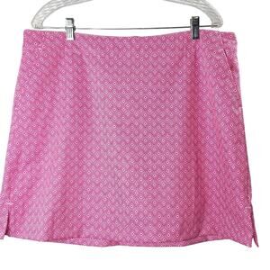 Womens Sz 16 Pink Geometric Pockets Pickleball Tennis Golf Skortv Lady Hagen